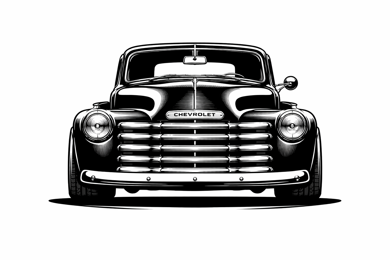 1947-53 Chevrolet 3100 front graphic