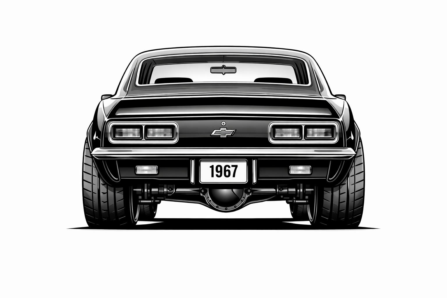 1967-69 Chevrolet Camaro Rear front graphic