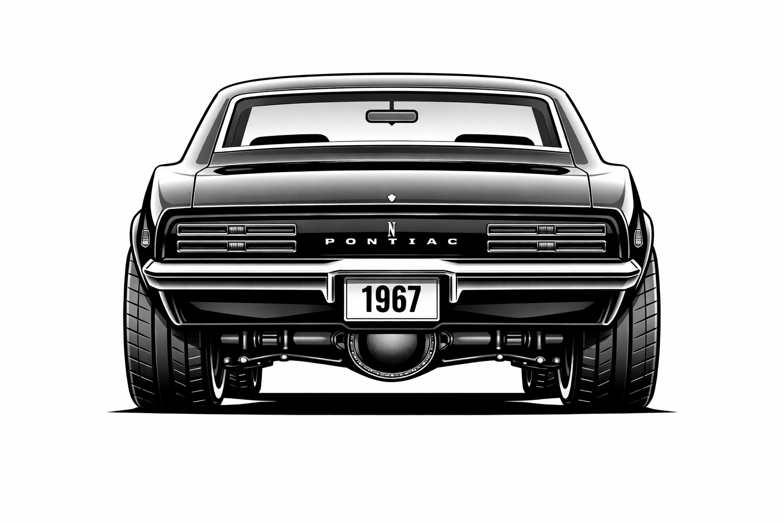 1967-69 Pontiac Firebird Rear front graphic
