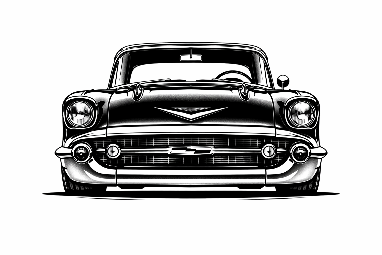 1955-57 Chevrolet front graphic