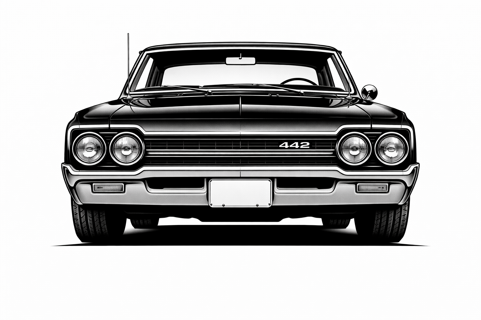 1964-67 Oldsmobile 442/Cutlass/F-85 front graphic