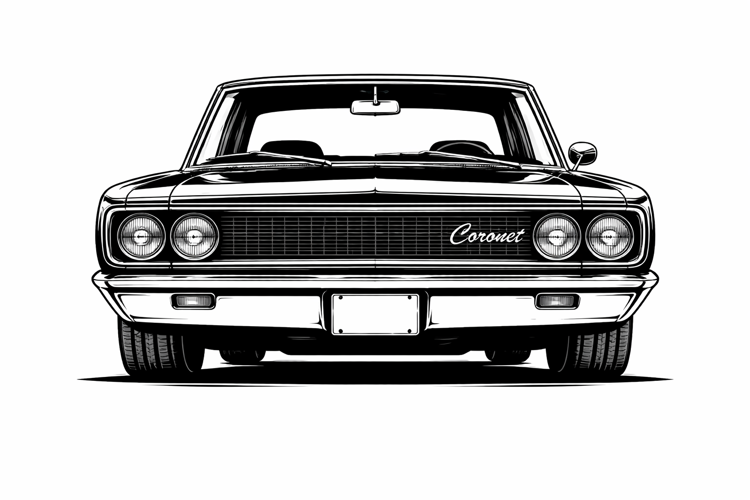 1966-72 Dodge Coronet/Super Bee front graphic