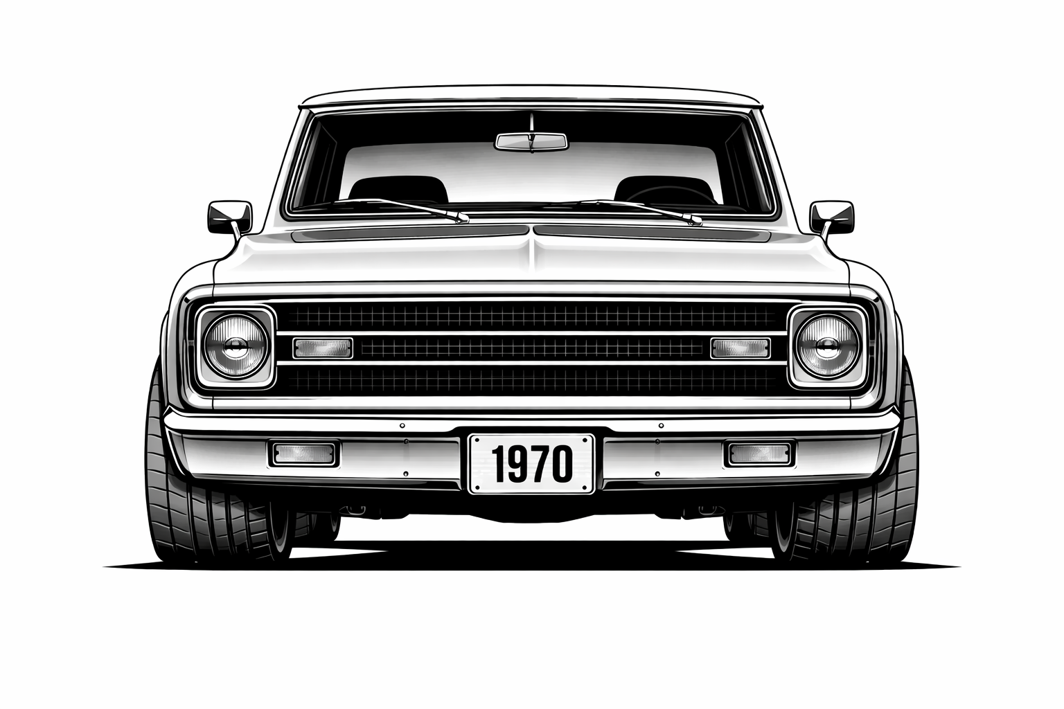 1969-72 Chevrolet Blazer front graphic