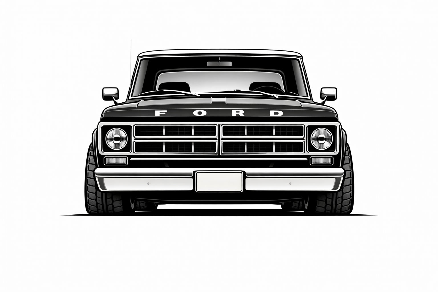 1967-72 Ford Truck front graphic