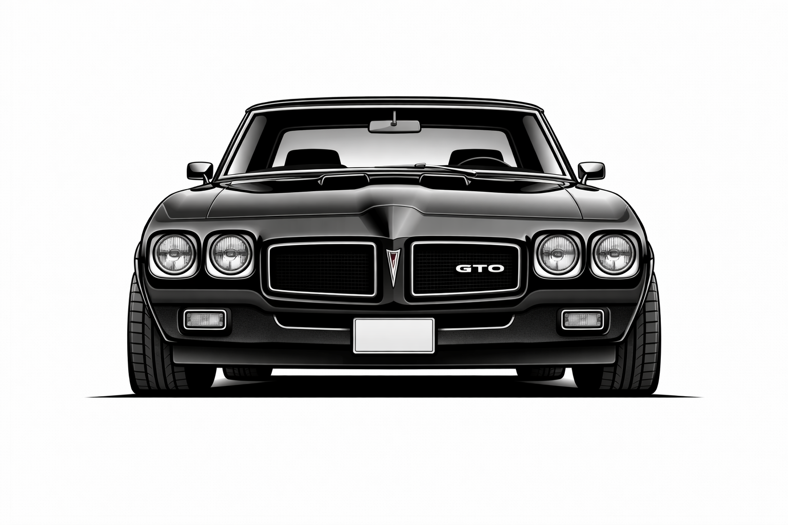 1968-72 Pontiac GTO/LeMans/Tempest front graphic